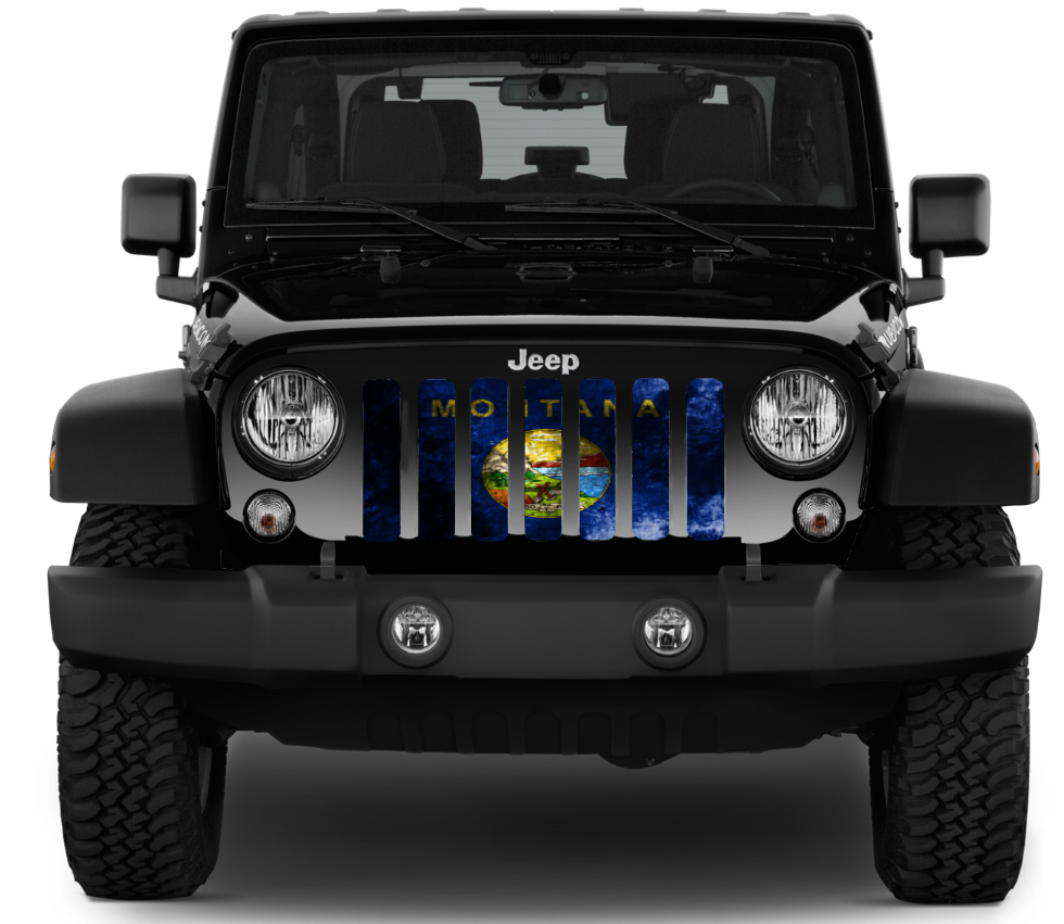 Montana Grunge State Flag Grille Insert