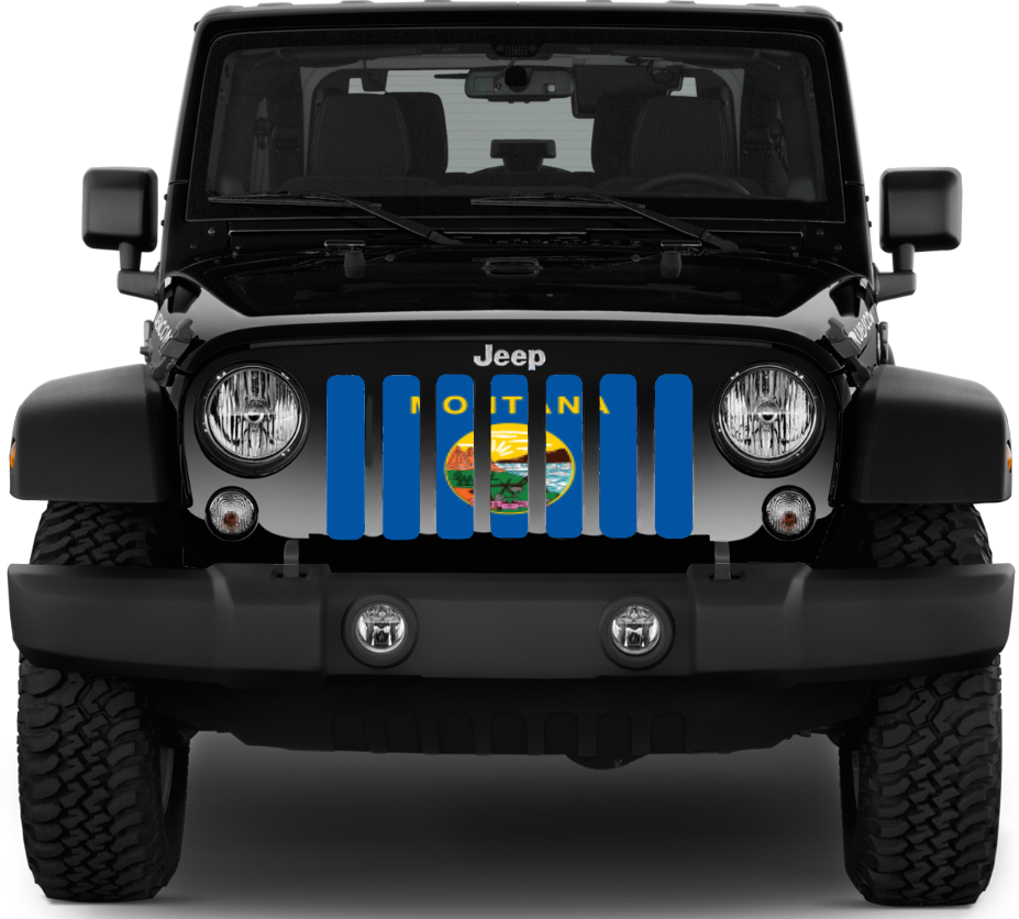 Montana State Flag Grille Insert
