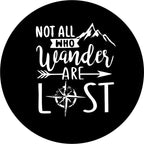 Not All Who Wander Are Lost Compass Spare Tire Cover