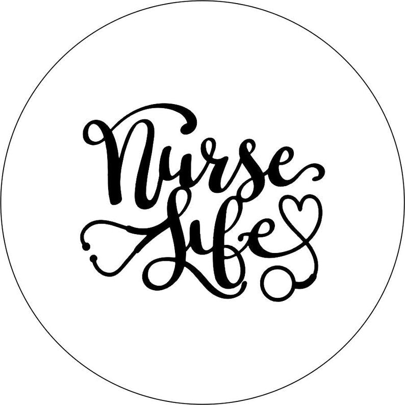 Nurse Life White Spare Tire Cover