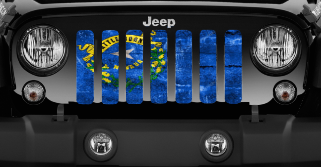 Nevada Grunge State Flag Grille Insert