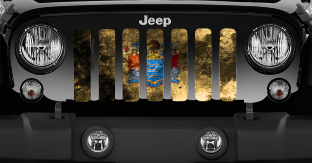 New Jersey Grunge State Flag Grille Insert