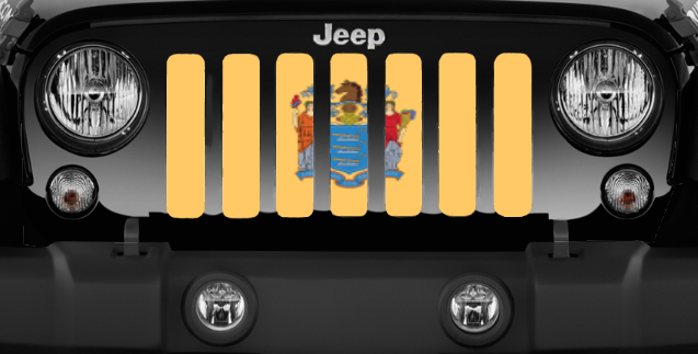 New Jersey State Flag Grille Insert