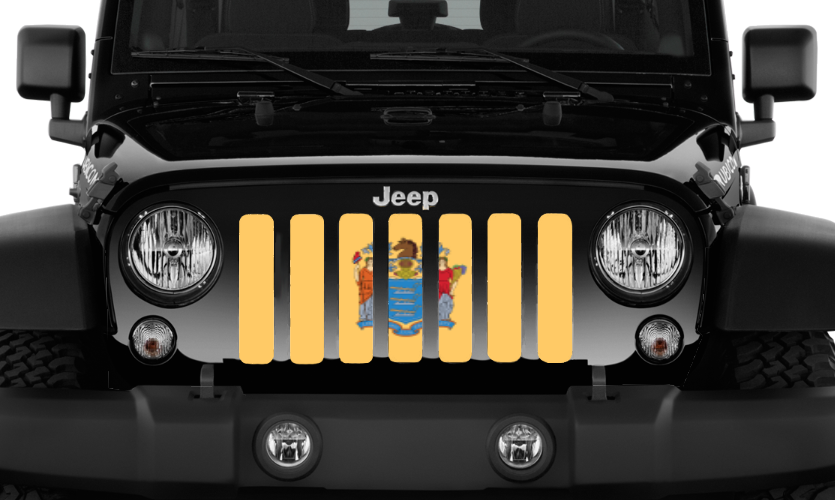 New Jersey State Flag Grille Insert