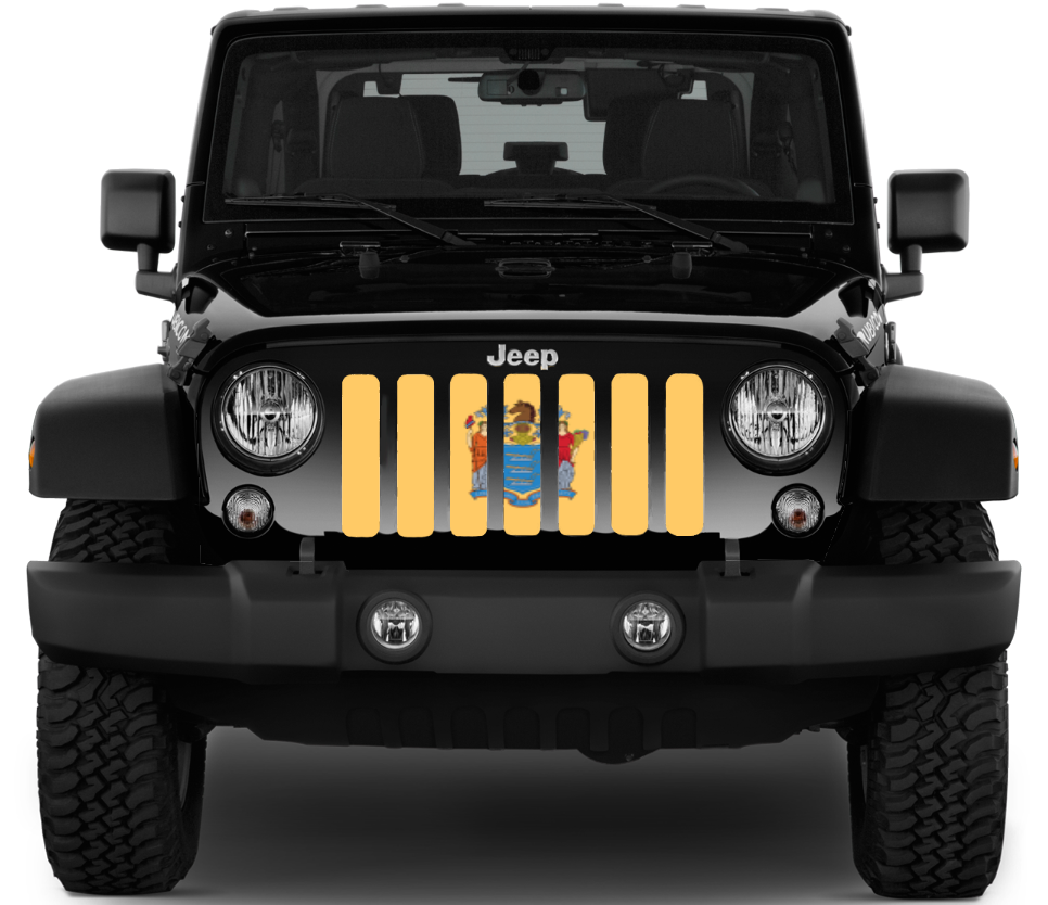 New Jersey State Flag Grille Insert