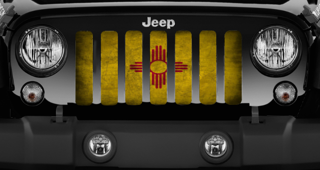 New Mexico Grunge State Flag Grille Insert