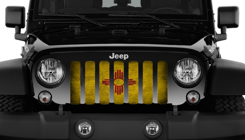 New Mexico Grunge State Flag Grille Insert