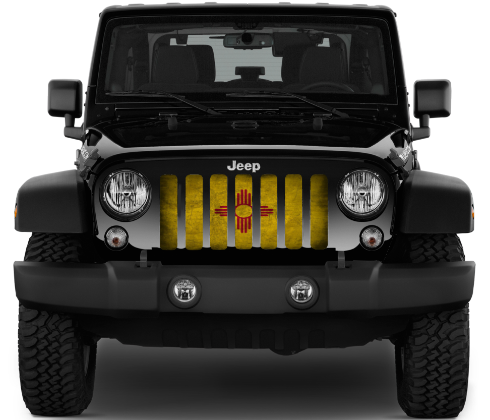 New Mexico Grunge State Flag Grille Insert