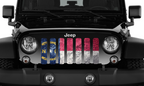 North Carolina Grunge State Flag Grille Insert