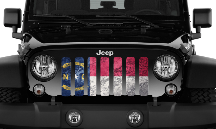 North Carolina Grunge State Flag Grille Insert