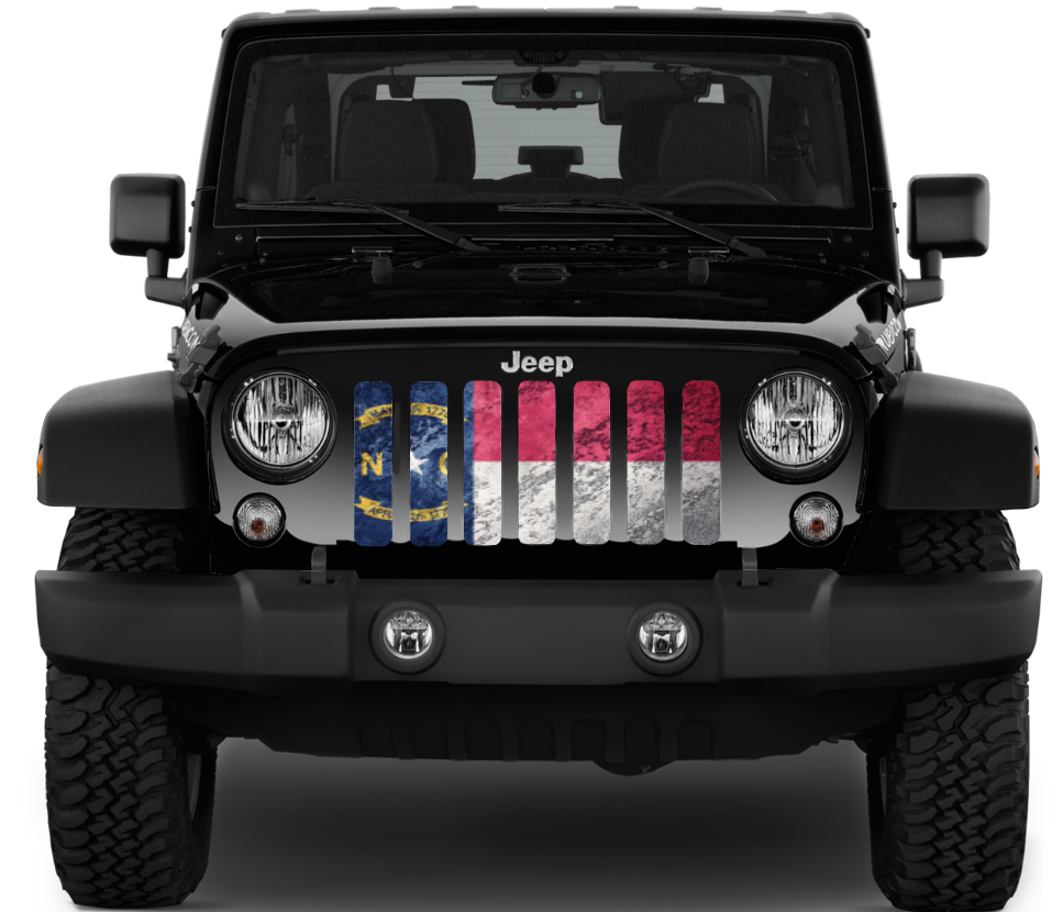 North Carolina Grunge State Flag Grille Insert