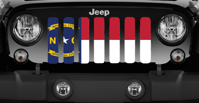 North Carolina State Flag Grille Insert