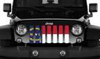 North Carolina State Flag Grille Insert