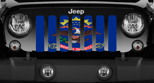 North Dakota State Flag Grille Insert