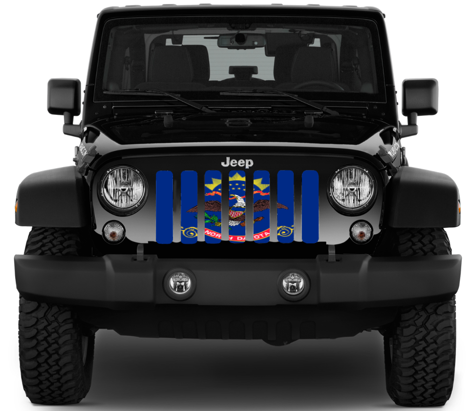 North Dakota State Flag Grille Insert