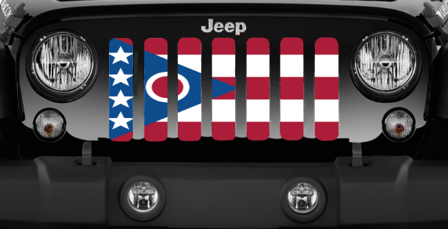 Ohio State Flag Grille Insert