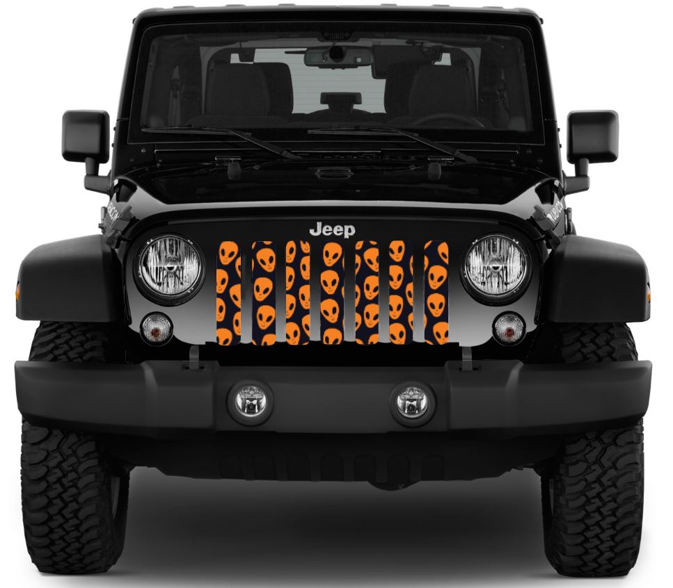 Orange Aliens Grille Insert