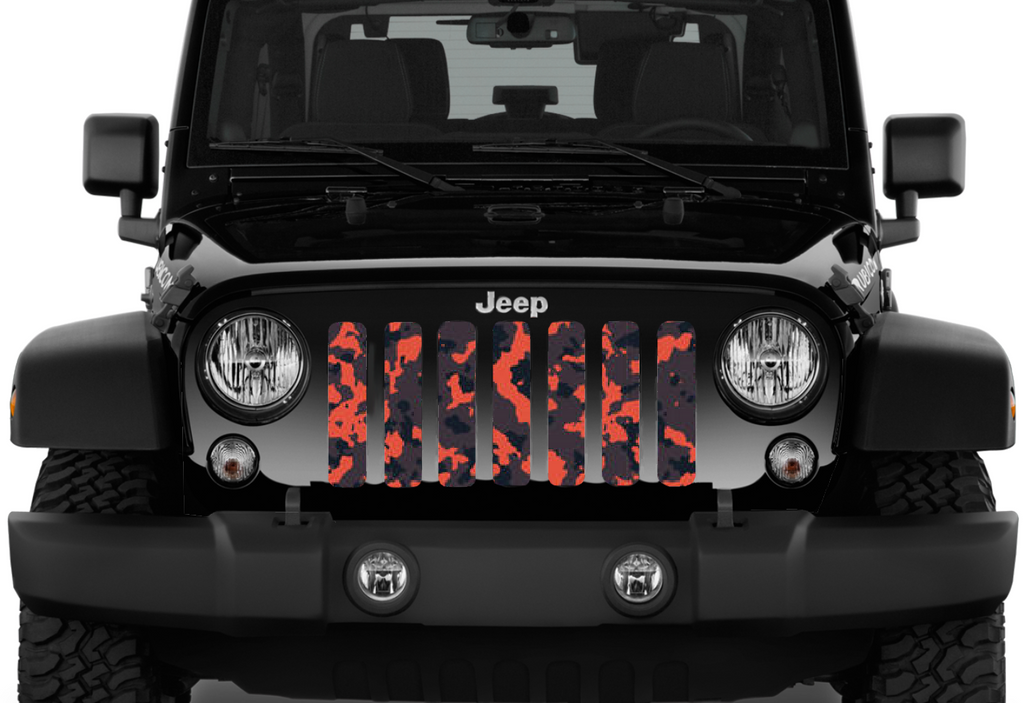 Orange Camo Grille Insert