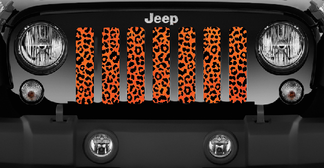 Orange Cheetah Print Grille Insert