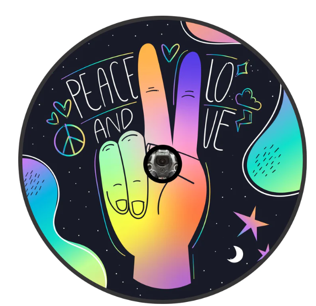 Peace & Love Hand Spare Tire Cover