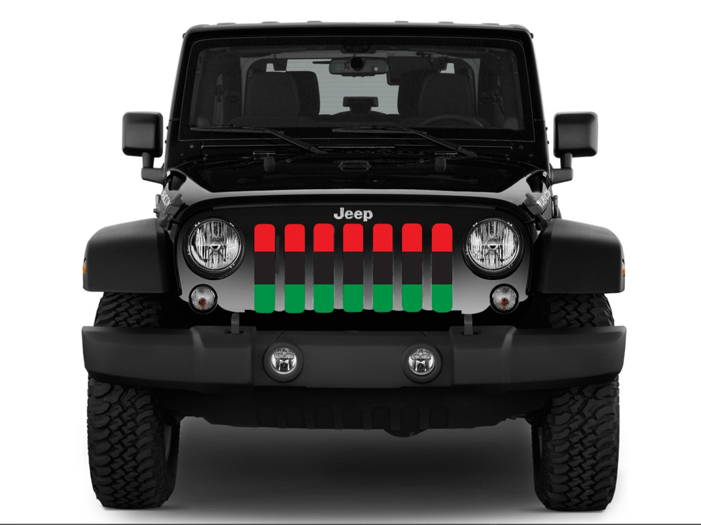 Pan African Flag Jeep Grille Insert