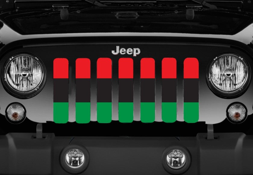 Pan African Flag Jeep Grille Insert