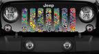Peace Tie Dye Print Jeep Grille Insert
