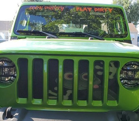 Peeking Frog Jeep Grille Insert