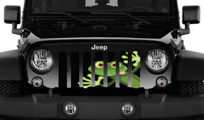 Peeking Frog Jeep Grille Insert