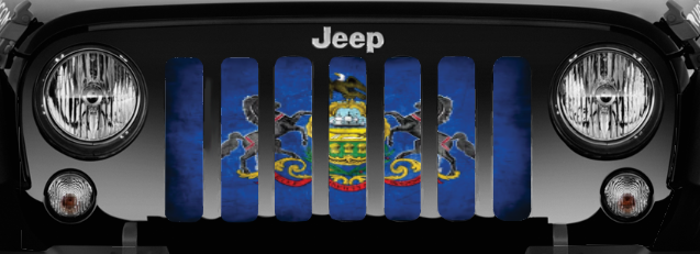 Pennsylvania Grunge State Flag Grille Insert