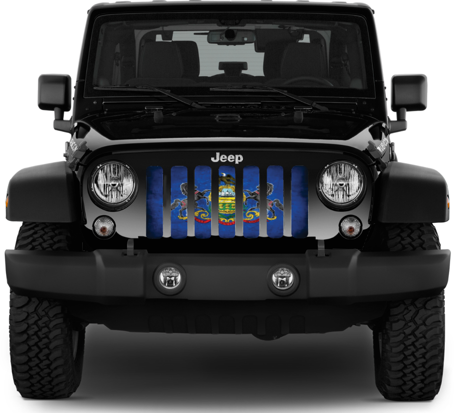 Pennsylvania Grunge State Flag Grille Insert