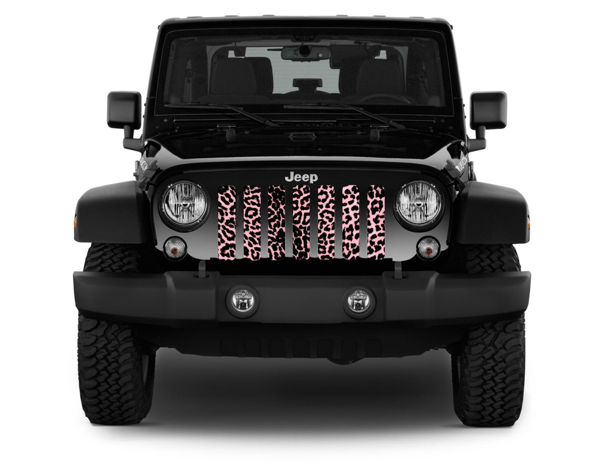 Platinum Pink Cheetah Print Grille Insert