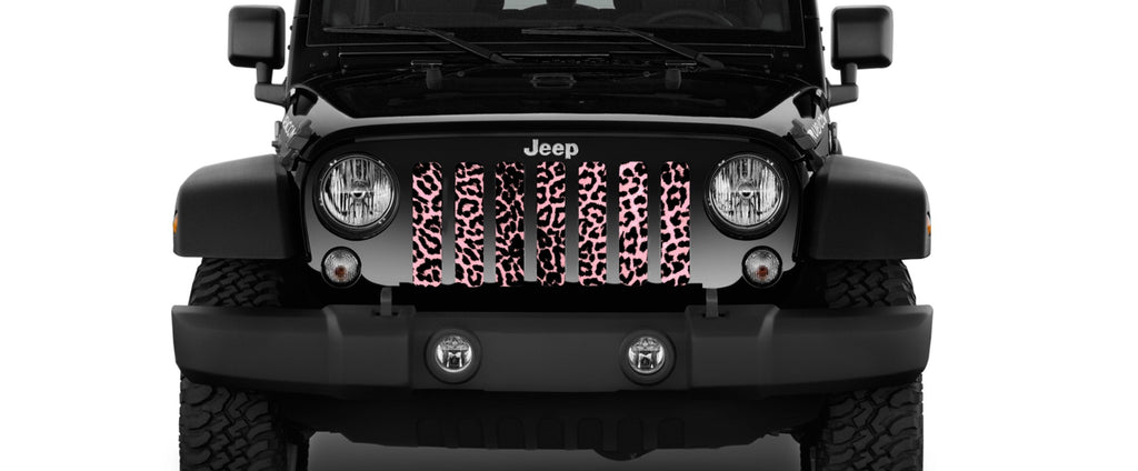 Platinum Pink Cheetah Print Grille Insert