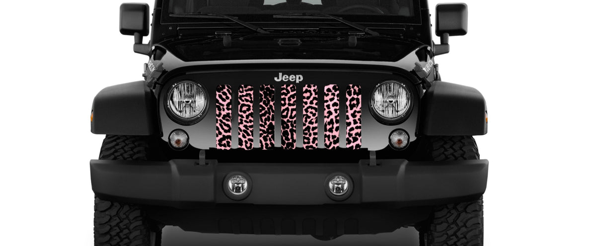 Platinum Pink Cheetah Print Grille Insert