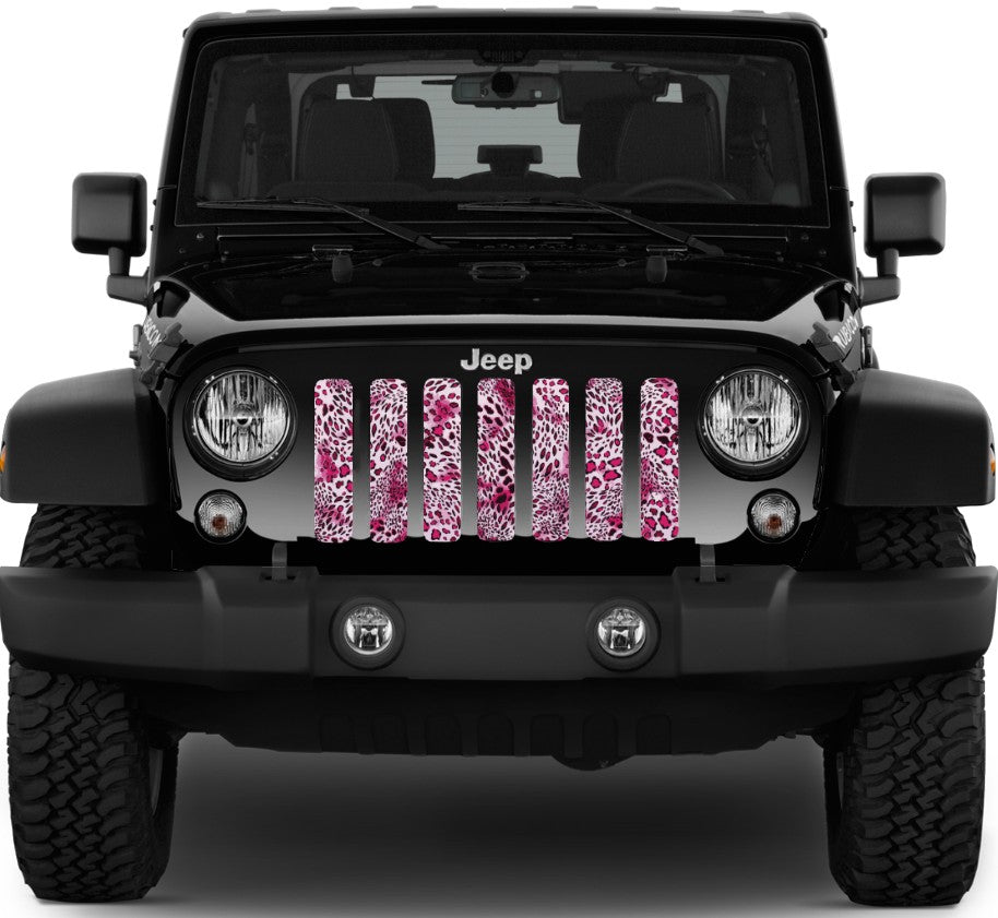 Pink Leopard Print Grille Insert