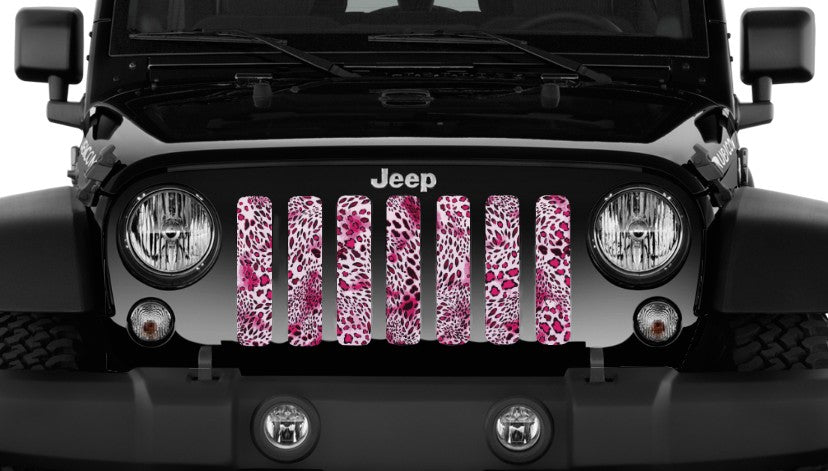 Pink Leopard Print Grille Insert