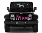 Platinum Puppy Paw Prints - Pink Diagonal Grille Insert