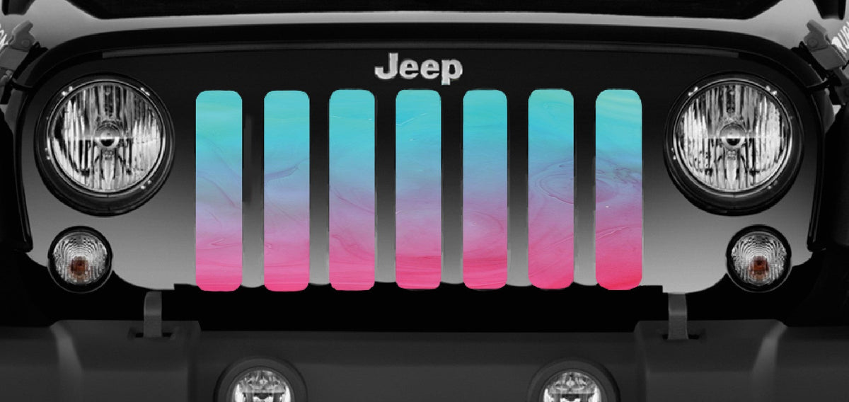 Pink and Teal Grille Insert