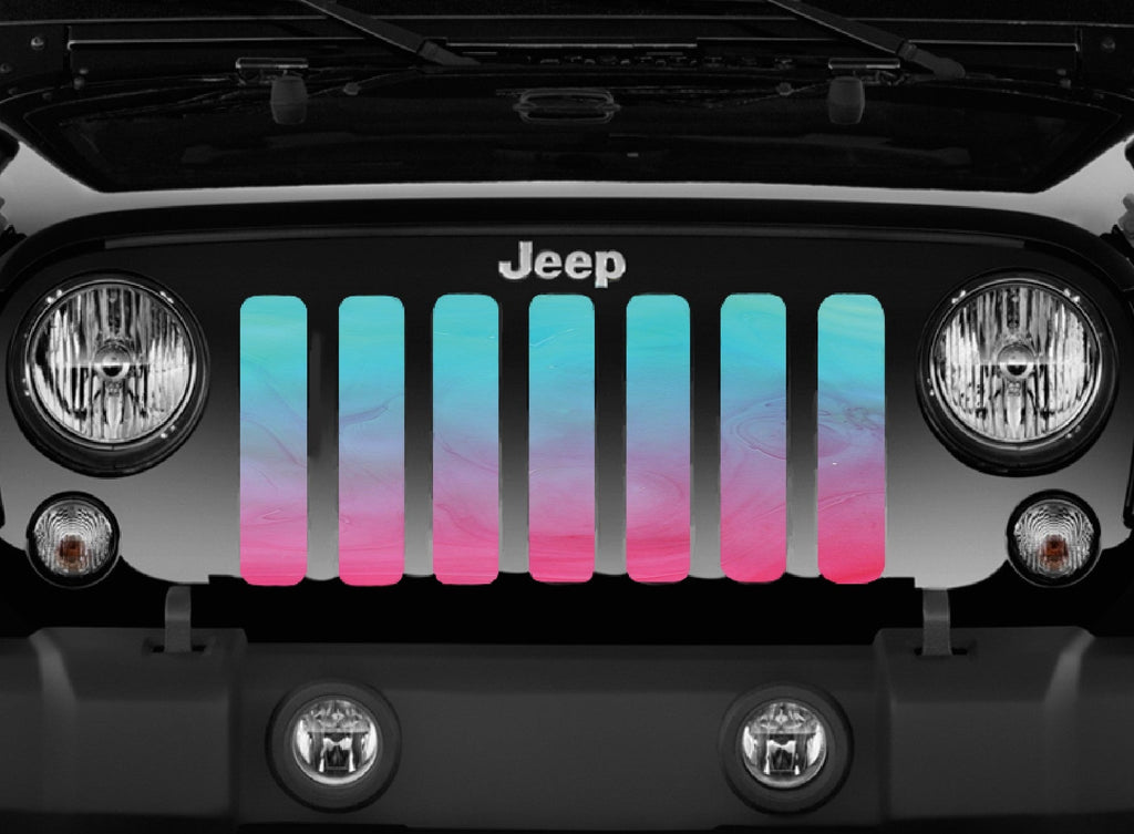 Pink and Teal Grille Insert
