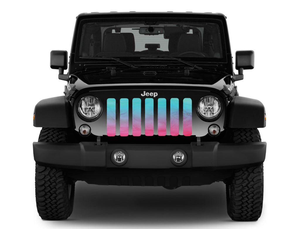 Pink and Teal Grille Insert