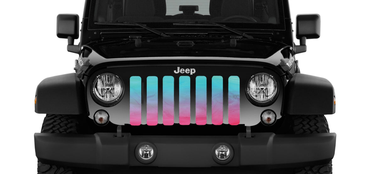 Pink and Teal Grille Insert