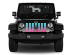 Pink and Teal Compass Grille Insert