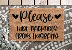 Please Hide Packages From Husband Welcome Mat