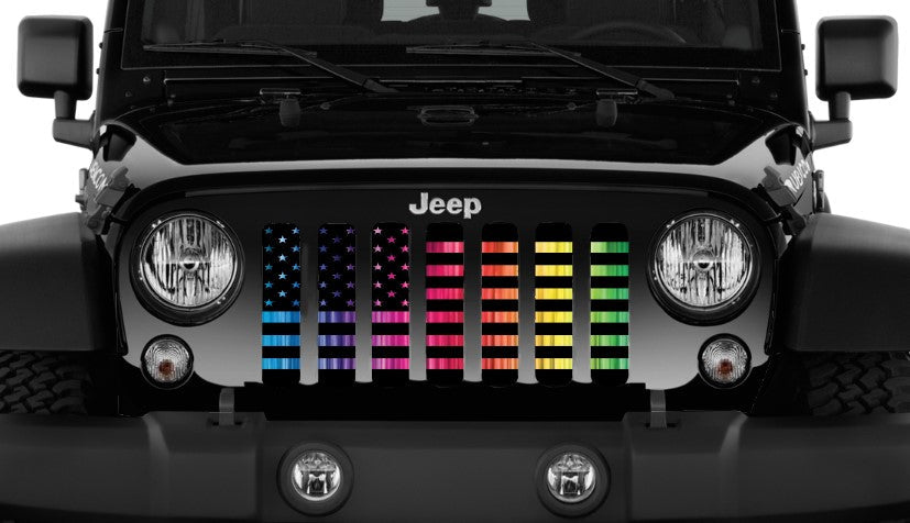 Platinum Pride American Flag Grille Insert