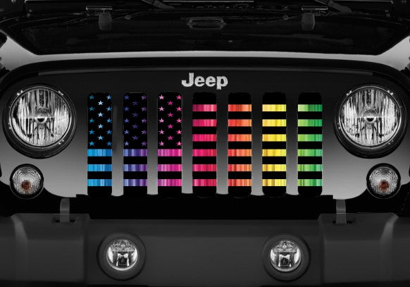 Platinum Pride American Flag Grille Insert