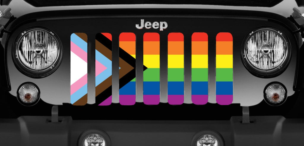 Progress Gay Pride Flag Grille Insert