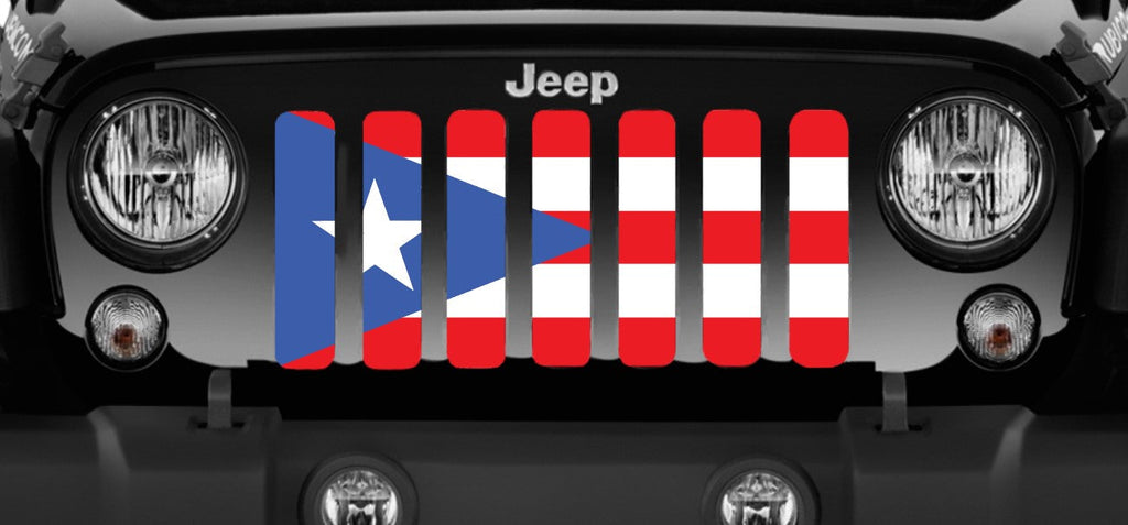 Puerto Rico Flag Grille Insert