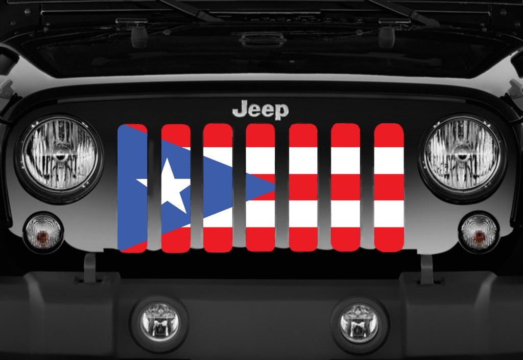 Puerto Rico Flag Grille Insert
