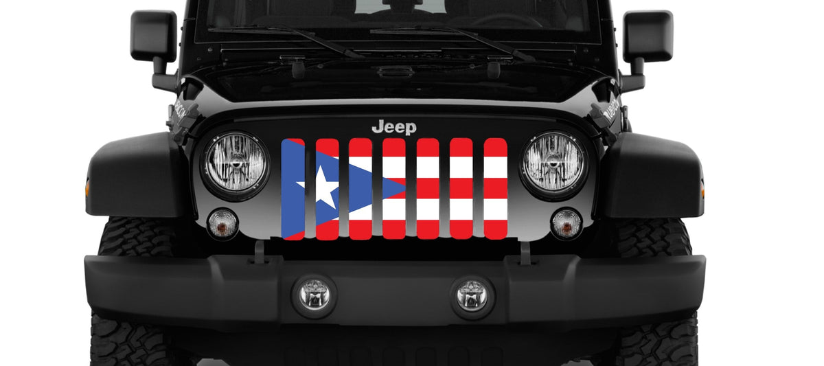 Puerto Rico Flag Grille Insert