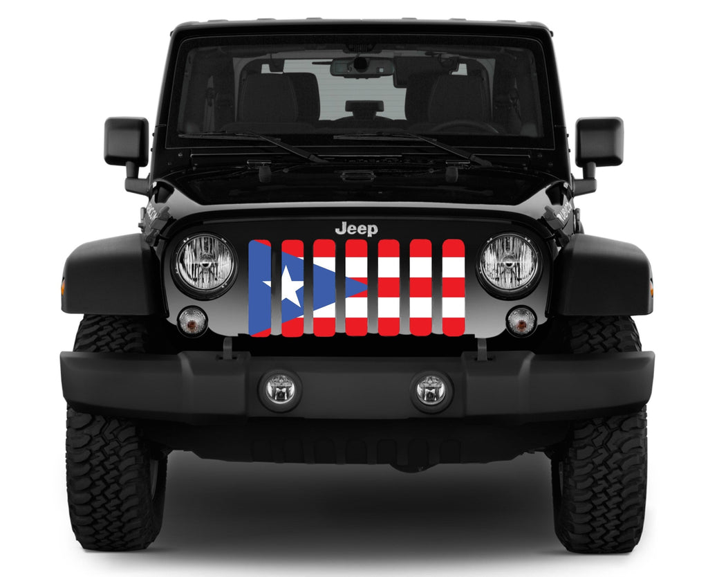 Puerto Rico Flag Grille Insert